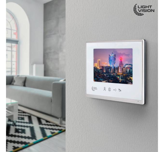 Відеодомофон 7” WiFi Light Vision MACAO FHD White