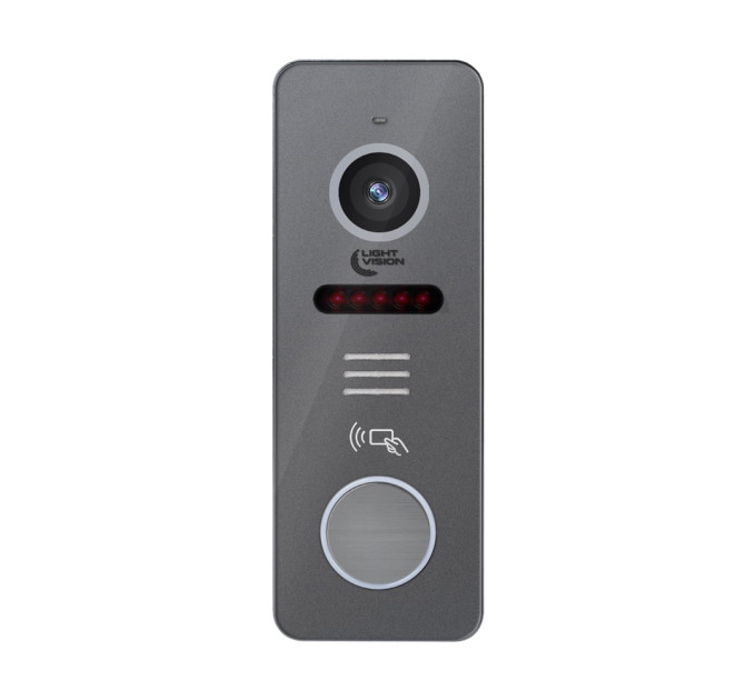 Відеопанель Light Vision RIO FHD(RF) Grey зі зчитувачем Mifare