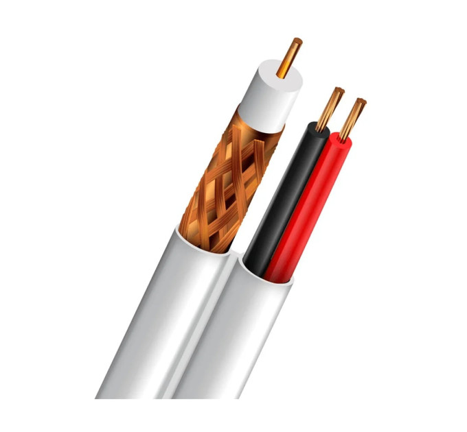 Кабель коаксиальный RG-59+2*0.5 CU 0.8mm Indoor Trinix 305m