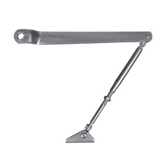 Коліно для доводчиків Dortec DT65ARM Silver з фіксацією дверей у відчиненому положенні