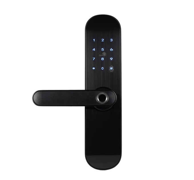 Замок биометрический автономный Trinix TRL-5103BTF Black Left с Bluetooth, считывателем отпечатков пальцев и карт Mifare Замок биометрический автономный Trinix TRL-5103BTF Black Left с Bluetooth, считывателем отпечатков пальцев и карт Mifare