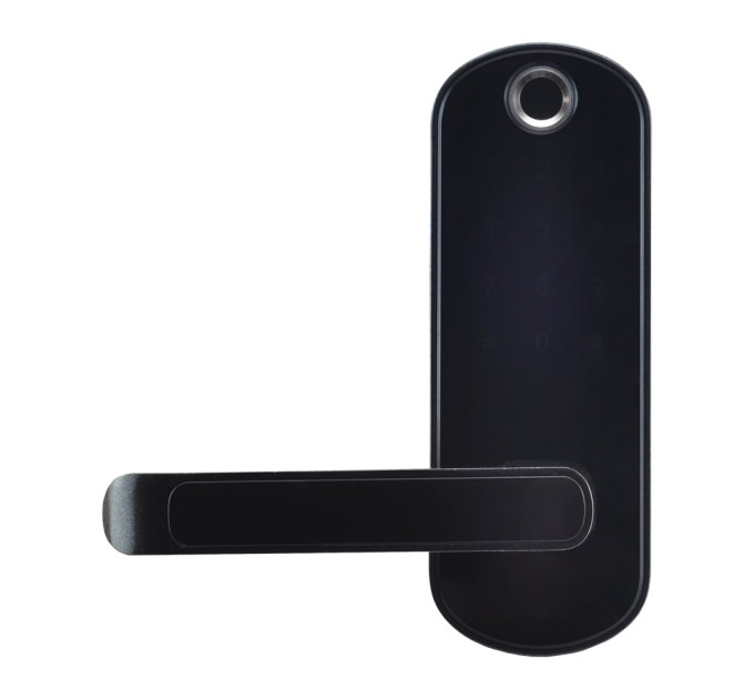Замок биометрический автономный Trinix TRL-5107BTF Black Left с Bluetooth, считывателем отпечатков пальцев и карт Mifare Замок биометрический автономный Trinix TRL-5107BTF Black Left с Bluetooth, считывателем отпечатков пальцев и карт Mifare