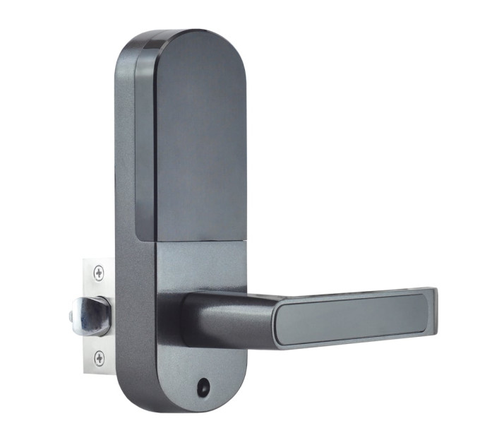 Замок биометрический автономный Trinix TRL-5107BTF Black Left с Bluetooth, считывателем отпечатков пальцев и карт Mifare