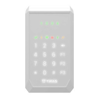 Клавиатура Tiras K-PAD4+ White на 4 индикатора зон со встроенным считывателем NFC/Mifare