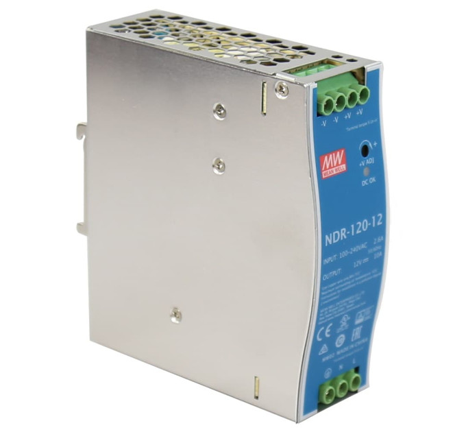 Блок питания NDR-120-12 Mean Well на DIN-рейке