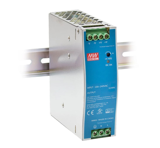 Блок питания NDR-120-12 Mean Well на DIN-рейке