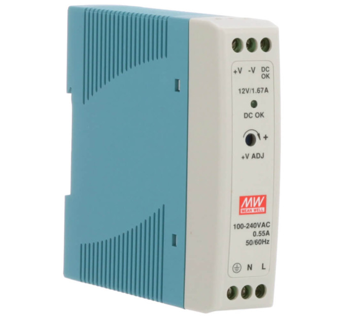 Блок живлення MDR-20-12 Mean Well на DIN-рейку
