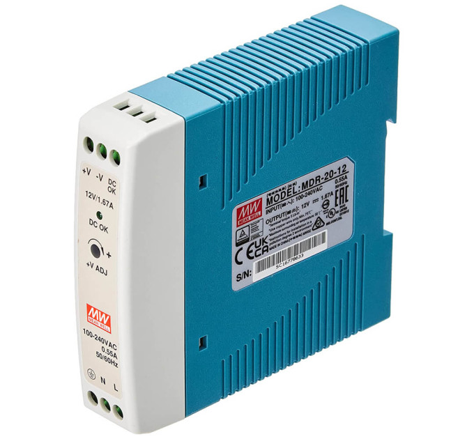 Блок живлення MDR-20-12 Mean Well на DIN-рейку