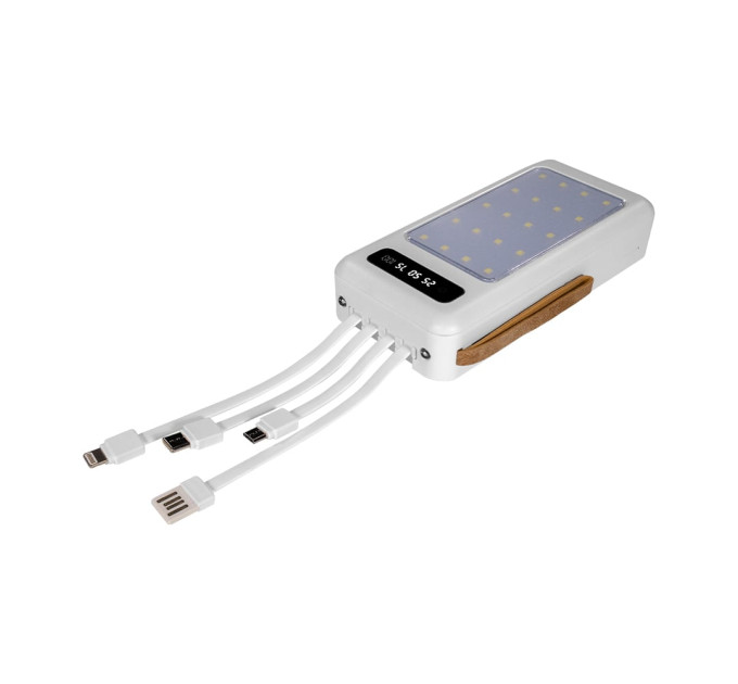 Повербанк 20000mAh Power Bank Kraft KPB-1120L White LED-фонарь