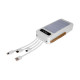 Повербанк 20000mAh Power Bank Kraft KPB-1120L White LED-фонарь