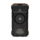 Повербанк з сонячною панеллю 20000mAh Power Bank Kraft KPB-U2230WFCSL Orange бездротова зарядка LED-ліхтар