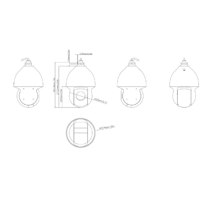 IP PTZ-відеокамера 4Mp TVT TD-8543IE3N(PE/40M/AR36) f=4.5-180mm 40x