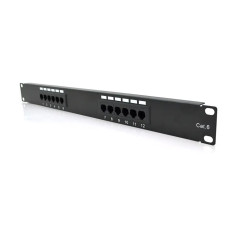 Патч-панель PiPo 12 портів UTP кат 6E 19" 1U неекранована чорна Q25