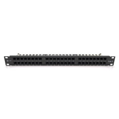 Патч-панель Ritar 48 портов UTP DUAL кат 6 19" 1U неэкранированная черная Q10