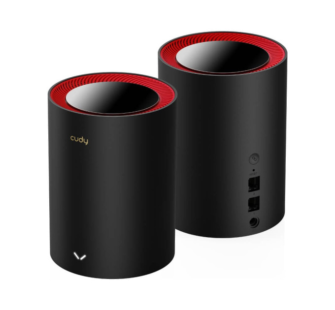 Маршрутизатор WiFi Mesh-система WiFi 6 2.5G Cudy M3000 Black (2-Pack) 2 штуки дводіапазонні AX3000