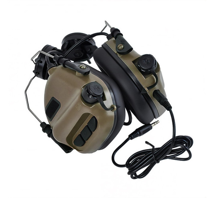 Активные защитные наушники Earmor M31H MARK3 ARC (CB) Coyote Brown с креплением на шлем Активные защитные наушники Earmor M31H MARK3 ARC (CB) Coyote Brown с креплением на шлем