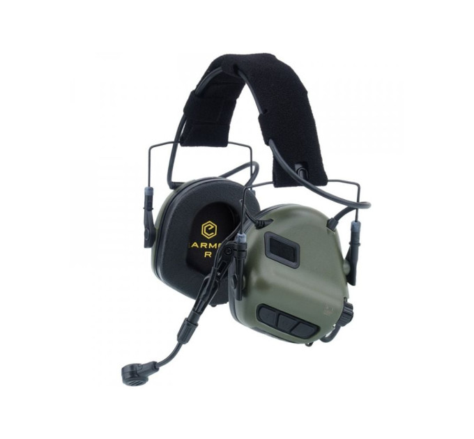 Активні захисні навушники Earmor M32 MARK3 DUAL COM (FG) Olive з гарнітурою