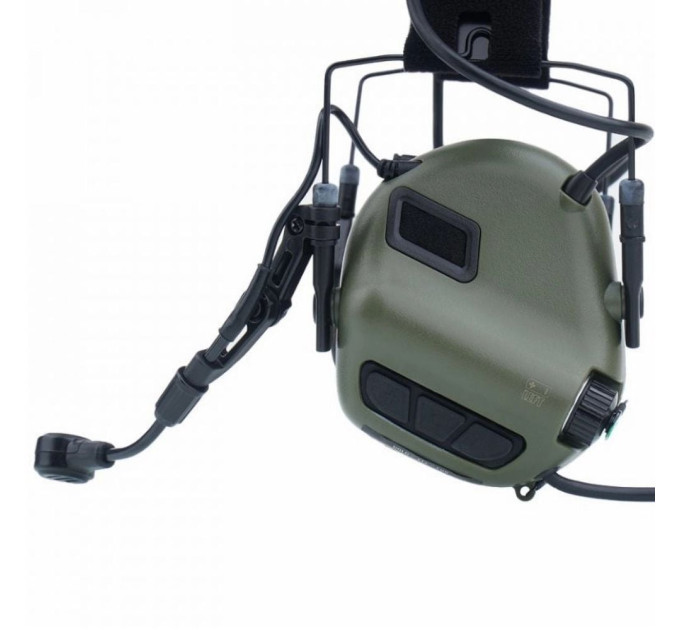 Активні захисні навушники Earmor M32 MARK3 DUAL COM (FG) Olive з гарнітурою