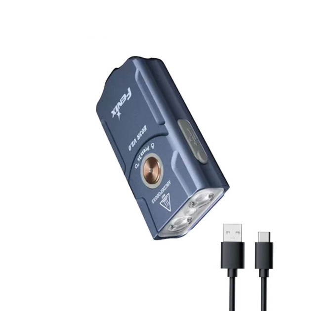 Фонарь наключительный Fenix E03R V2.0 Blue