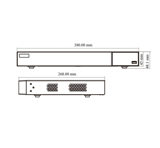 MHD-відеореєстратор 16-канальний 5Mp TVT TD-2716NE-HC-H
