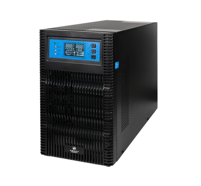Источник бесперебойного питания Kraft KRF-T3000VA/3000W(LCD) Pro Online UPS со встроенными аккумуляторными батареями Источник бесперебойного питания Kraft KRF-T3000VA/3000W(LCD) Pro Online UPS со встроенными аккумуляторными батареями