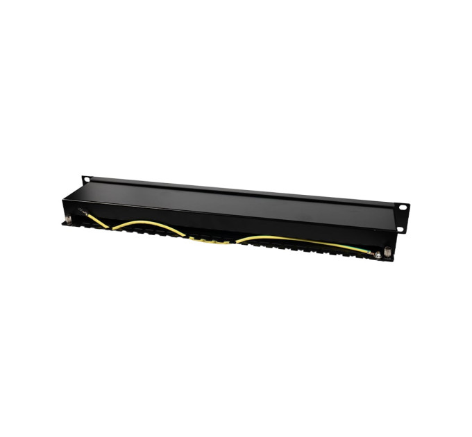 Патч-панель 24 порти NVC-PN-12/24 CAT5/CAT6 19" 1U екранована