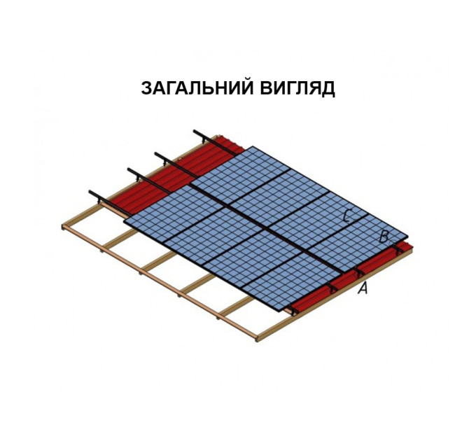 Система кріплення Spline systems для 3 сонячних панелей ФЕМ