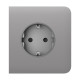 Фронтальна панель Ajax SideCover (basic) [type F] fog/димна для розетки Outlet (type F)