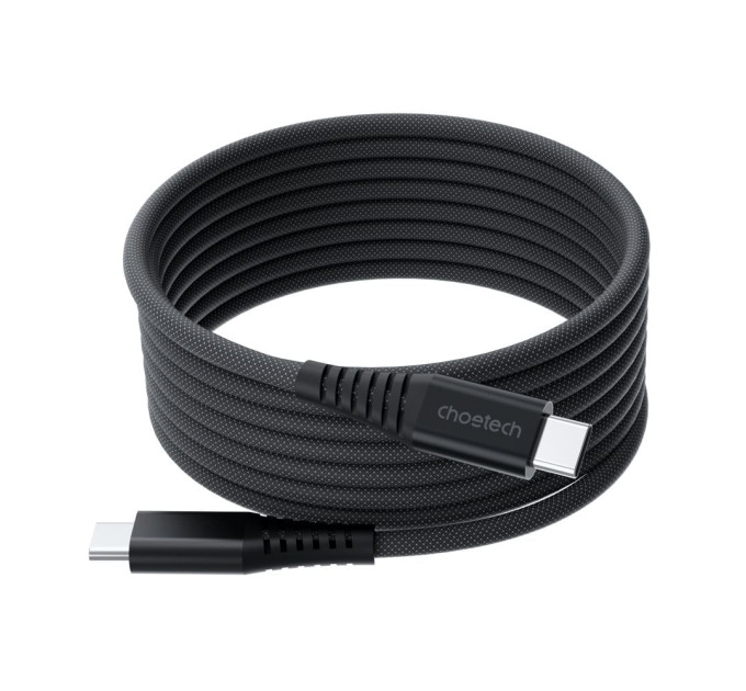 Кабель Choetech ХСС-1051 Black USB-C to USB-C Magnetic PD3.1 240W 1.8m