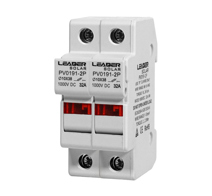 Роз'єднувач запобіжників 32A Leader PV0191-2P DC 1000V