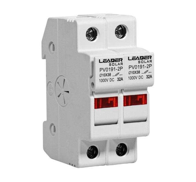 Роз'єднувач запобіжників 32A Leader PV0191-2P DC 1000V