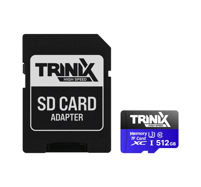 Карта памяти Trinix 512GB miсroSDXC с SD-адаптером U3 V30 A1
