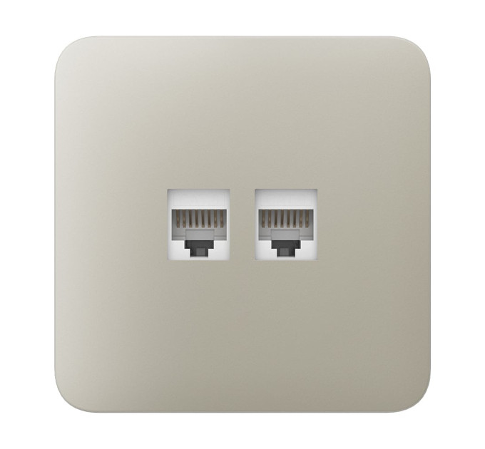 Фронтальная панель Ajax SoloCover (LAN) ivory/слоновая кость для интернет-розетки Outlet (LAN)