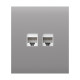 Фронтальная панель Ajax CenterCover (LAN) fog/дымная для интернет-розетки Outlet (LAN)
