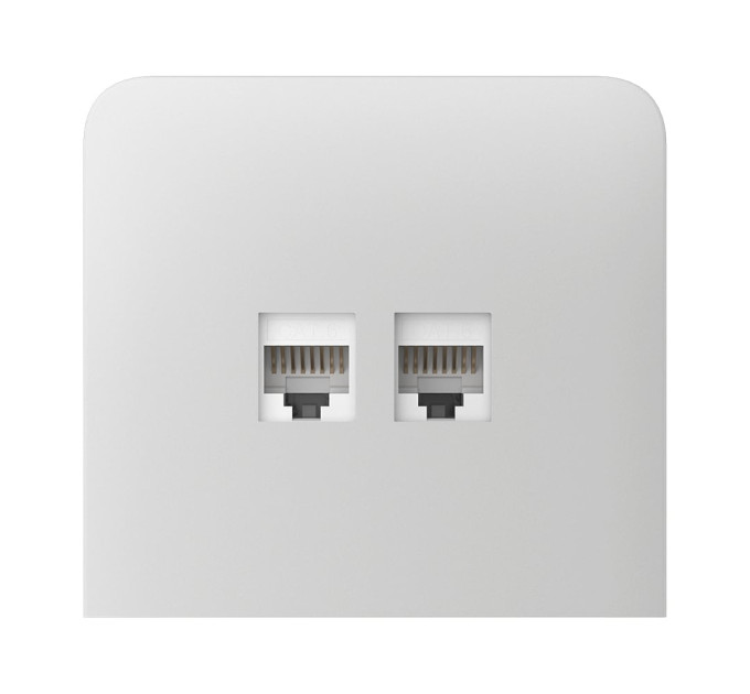 Фронтальная панель Ajax SideCover (LAN) vertical white/белая для интернет-розетки Outlet (LAN)