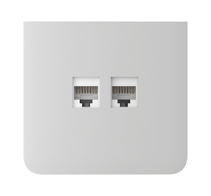 Фронтальная панель Ajax SideCover (LAN) vertical white/белая для интернет-розетки Outlet (LAN)