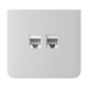 Фронтальная панель Ajax SideCover (LAN) vertical white/белая для интернет-розетки Outlet (LAN)