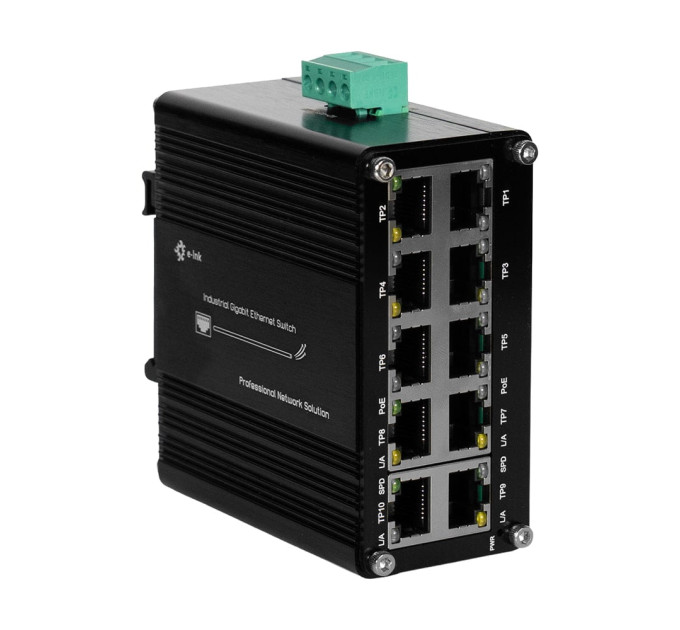 PoE-коммутатор 10-портовый E-LINK LNK-IMC010GPB с 8 портами PoE