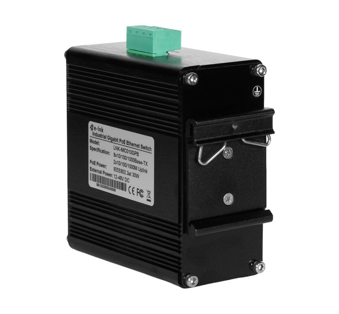 PoE-коммутатор 10-портовый E-LINK LNK-IMC010GPB с 8 портами PoE