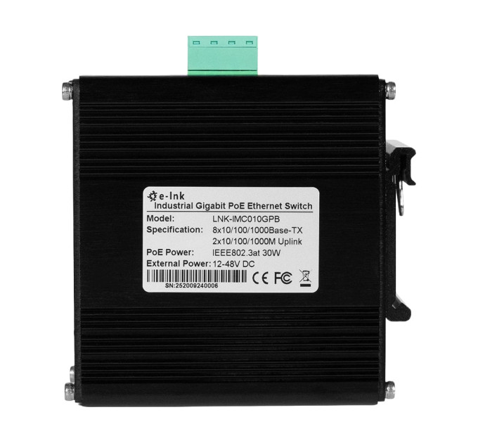 PoE-коммутатор 10-портовый E-LINK LNK-IMC010GPB с 8 портами PoE