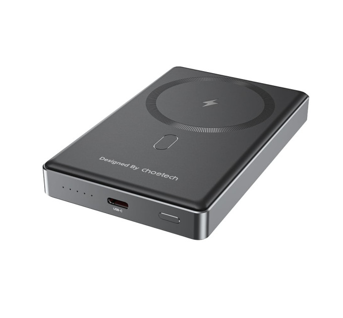 Повербанк 10000mAh Choetech B739 Black QC3.0 PD3.0 бездротова магнітна зарядка