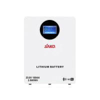 Акумуляторна батарея літій-залізо-фосфатна LiFePO4 100А*год 25.6В 2560Вт*год Sako Li-Sun series SK-25.6V100Ah настінний / підлоговий монтаж Акумуляторна батарея літій-залізо-фосфатна LiFePO4 100А*год 25.6В 2560Вт*год Sako Li-Sun series SK-25.6V100Ah настінний / підлоговий монтаж