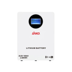 Аккумуляторная батарея литий-железо-фосфатная LiFePO4 100А*ч 25.6В 2560Вт*ч Sako Li-Sun series SK-25.6V100Ah настенный/напольный монтаж Аккумуляторная батарея литий-железо-фосфатная LiFePO4 100А*ч 25.6В 2560Вт*ч Sako Li-Sun series SK-25.6V100Ah настенный/напольный монтаж