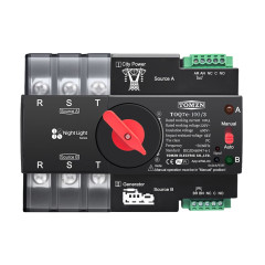 Автоматический переключатель (АВР) под DIN-рейку с Wi-Fi TOMZN TOQ7e-100/3P 100A 3 полюса