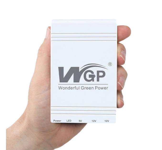 Джерело безперебійного живлення Mini UPS WGP UPS103C 20000mAh 5V/12V/12V, Li-ion 4*5Ah, для роутера та оптичного терміналу