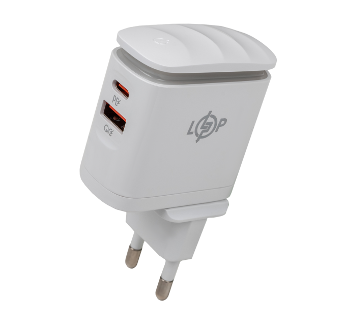 Зарядка для телефона LP 25W (Type-C+USB) QC3.0 PD + кабель (Type-C to Type-C) 25WCH