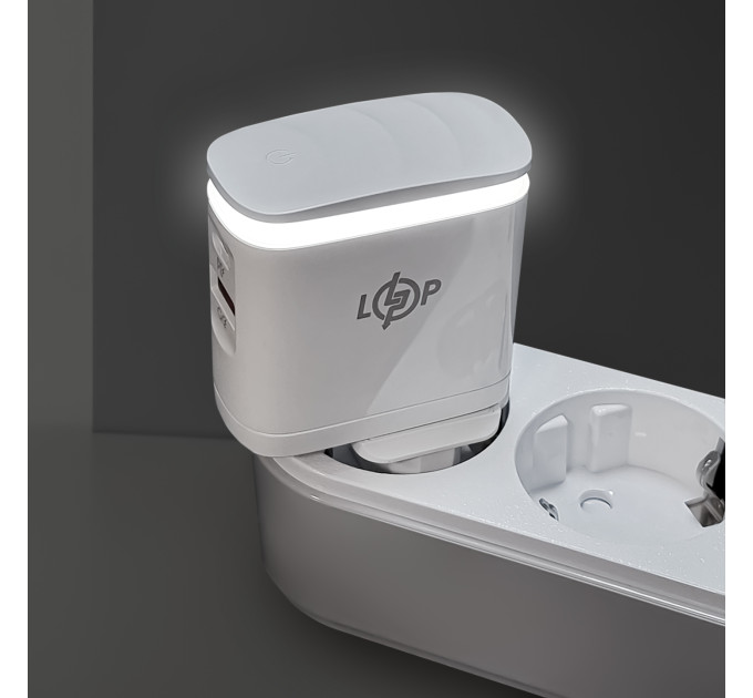 Зарядка для телефона LP 25W (Type-C+USB) QC3.0 PD + кабель (Type-C to Type-C) 25WCH