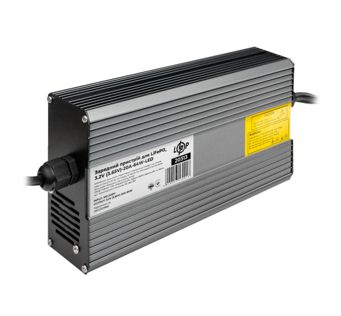 Зарядное устройство для аккумуляторов LiFePO4 3.2V (3.65V)-20A-64W-LED