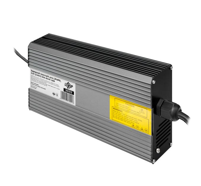 Зарядное устройство для аккумуляторов LiFePO4 3.2V (3.65V)-20A-64W-LED