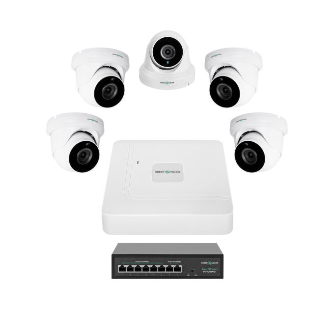 Комплект видеонаблюдения на 5 камер GV-IP-K-W82/05 5MP